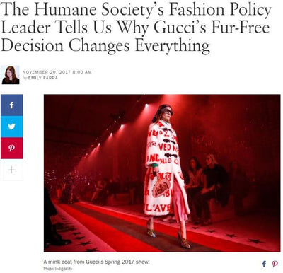 VOGUE - Chloe Mendel Mentioned by Humane Society Fashion Policy Adviser