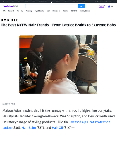 Yahoo! Life - The Best NYFW Hair Trends - From Lattice Braids To Extreme Bobs