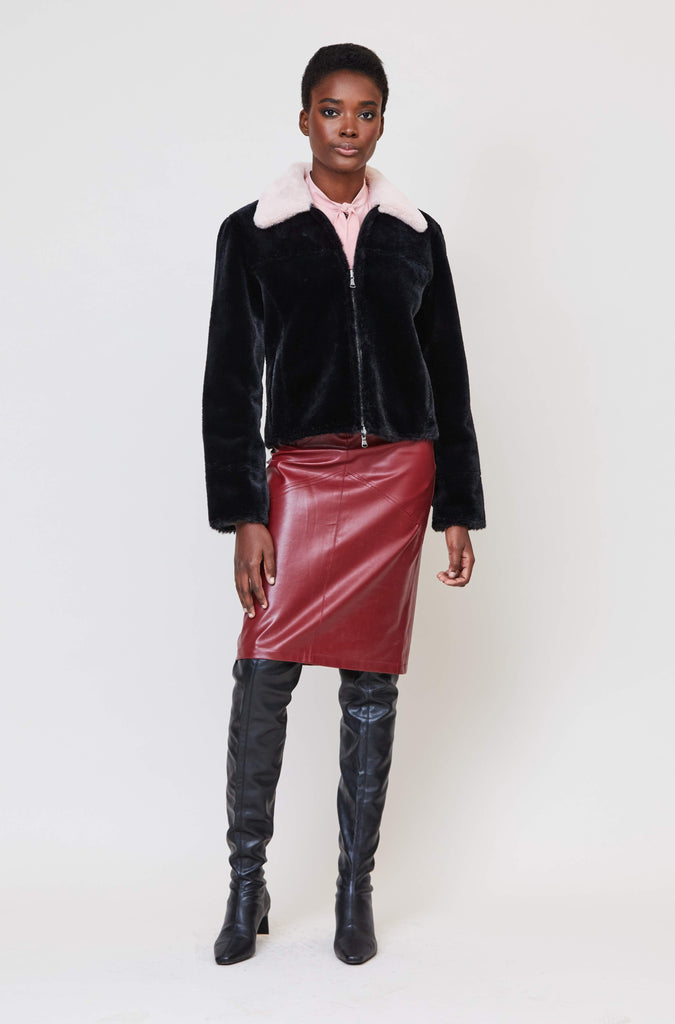 Audrey Faux Leather Skirt
