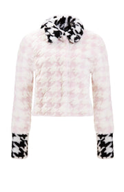 Lucille Houndstooth Jacket Faux Fur