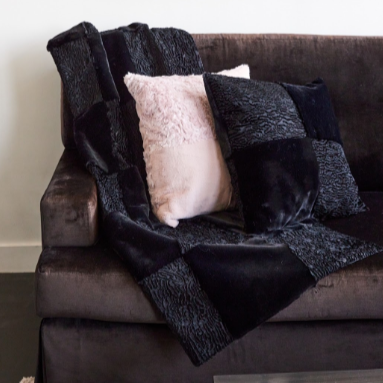 SOHO Deco Pillow - Noir faux fur
